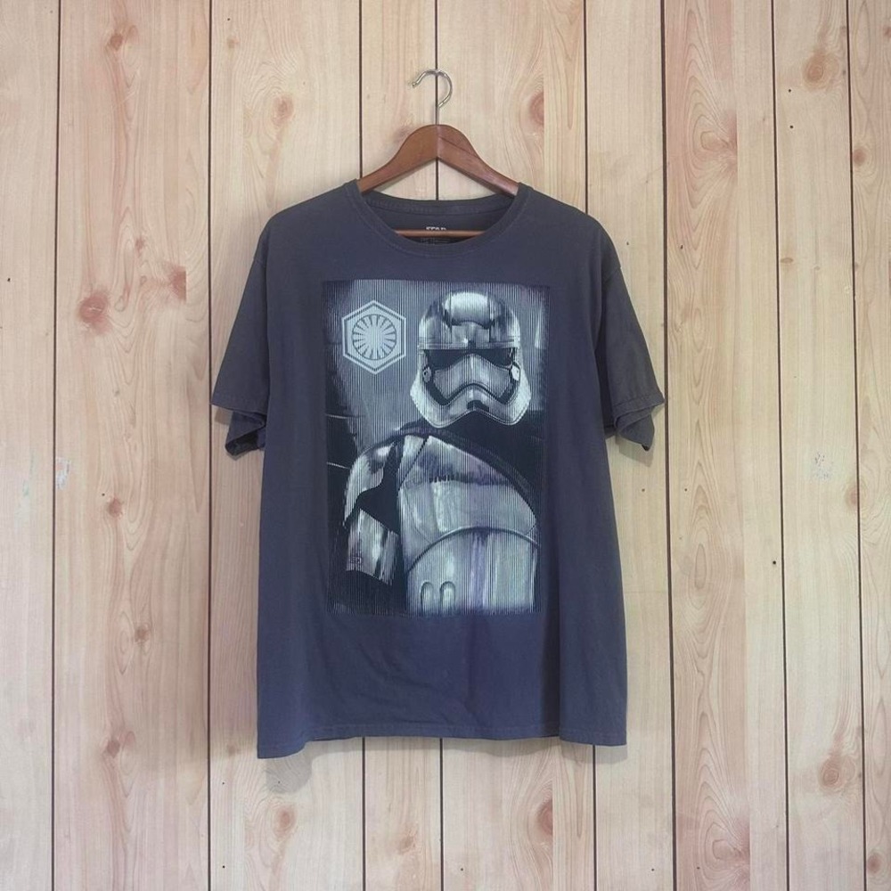 Star‎ Wars Stormtrooper Graphic Tee Tshirt Men Size Large Jerry Leigh Gray Black